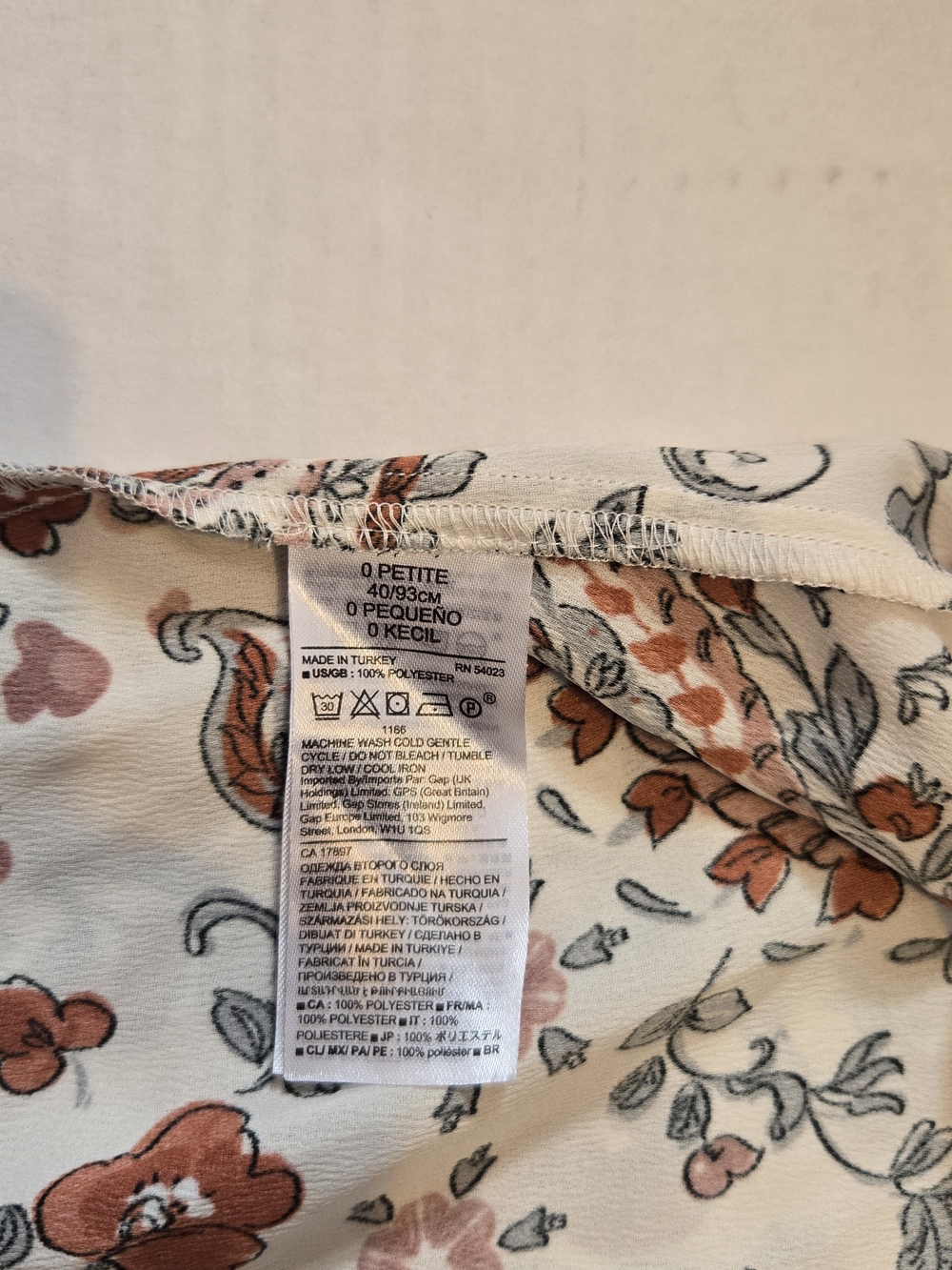Banana Republic Ivory Dress with Rust Paisley Print - Picture 11 of 11
